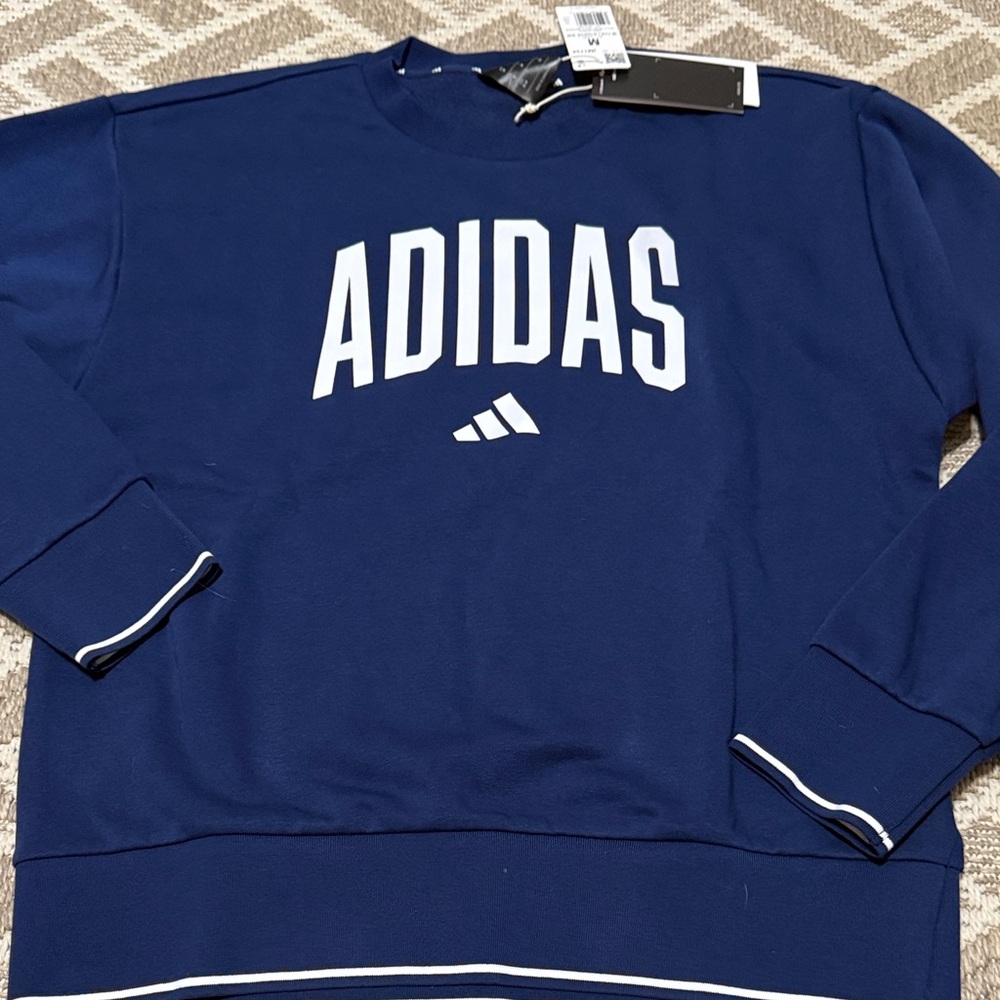 Adidas  Collegiate Men's Navy Crewneck Sweatshirt